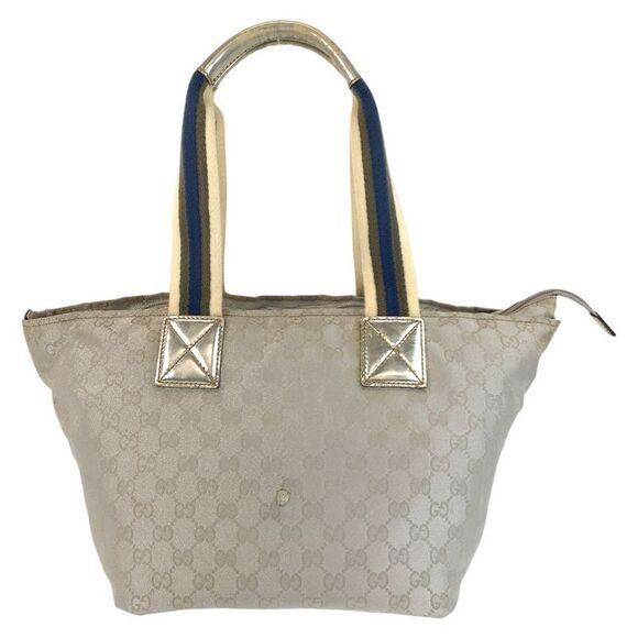 Gucci Sherry Line Silver GG Canvas 131230 Tote Bag Shoulder Bag Ladies 506640 - Picture 2 of 9